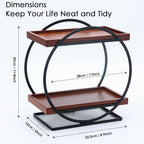 2-Tier Bathroom Counter Organizer, Wooden Perfume Organizer Dresser