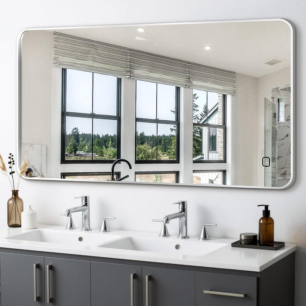 Delma Bathroom Vanity Mirror, Gold Framed Mirror for Over Sink, 30x24