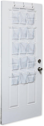 Simple Houseware 15 Pockets Clear Over the Door Pantry Organizer, 2 Pack
