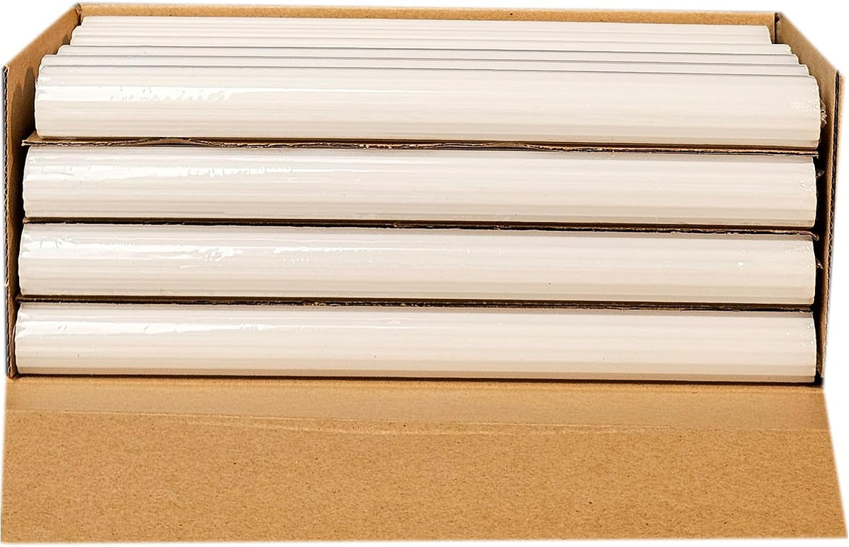 CW Studio 0.78x10 Inch Unscented Ribbed Taper Candles – Elegant Fluted Design, 11-Hour Burn, Dripless, Perfect for Home Decor, Weddings, Events & Dinners (24, White)