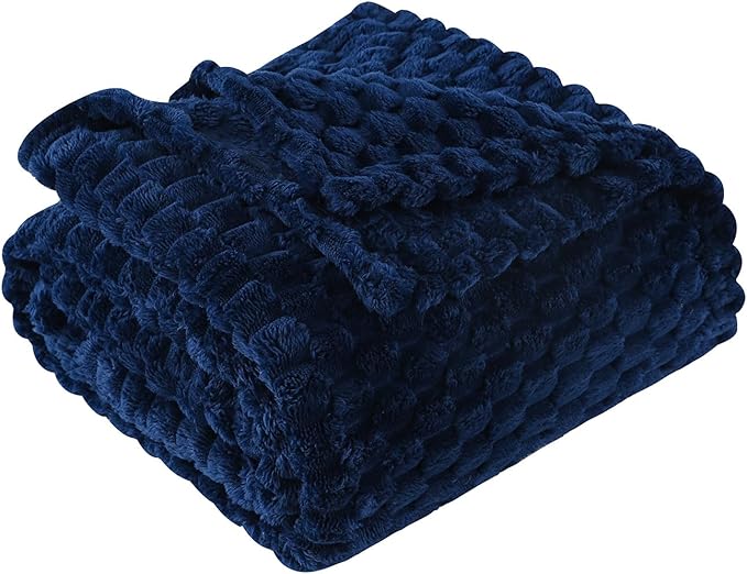 Blue Throw Blanket 60"×80" inches Gifts by Puncuntex