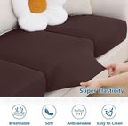 hyha Milk Silk Couch Cushion Covers, Soft Magic Sofa Covers Washable - Image 5