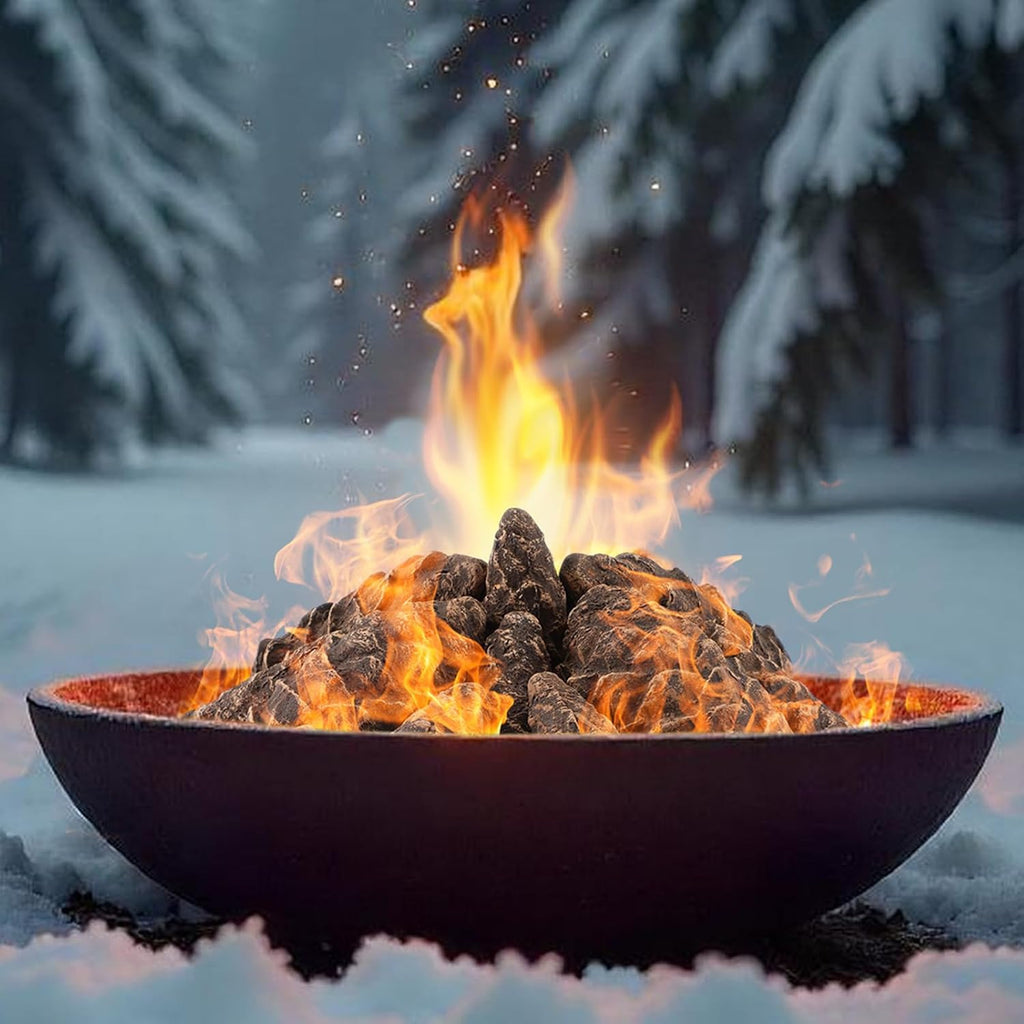 10 Pcs Gas Logs Ceramic Pine Cones, Imitated Fire Pit Pine Cones Gas Logs Decorative Fireproof Bonfire Accessories Christmas Decor for Propane Campfire Fireplace Wood Fires