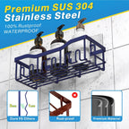 EUDELE 2 Pack Shower Caddy, Adhesive Organizer for Bathroom & Kitchen Storage, No Drilling, Rustproof Stainless Steel Shelf Organizer
