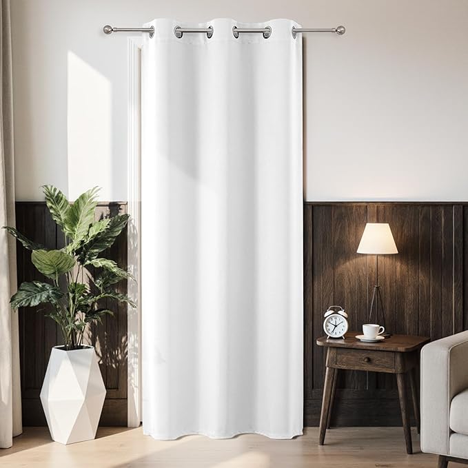 Joydeco Blackout Door Curtain for Doorway Privacy 96 Inches Long, Grommet by JOYDECO
