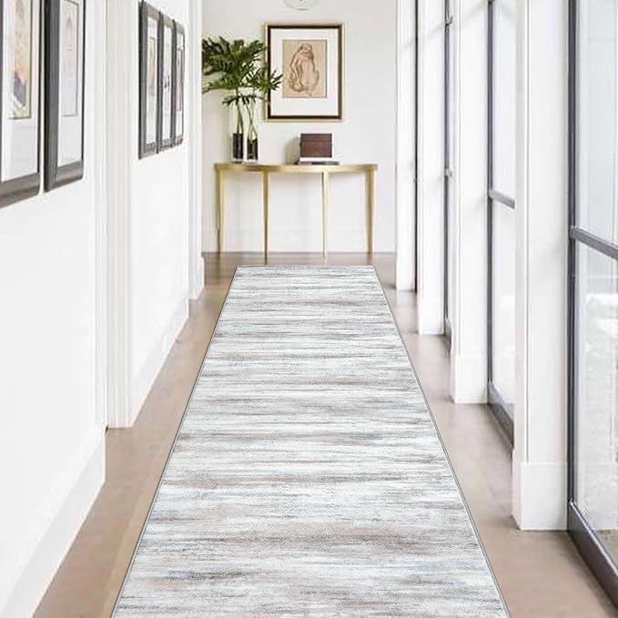 KOZYFLY Modern Abstract Kitchen Runner Rug, 2.6x12 Washable Rug Runner Non-Slip - Image 8