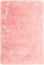 Goolela Pink Fluffy Fuzzy Rug for Girls Bedroom 3x5 Faux Fur Rug Furry Shag - Image 3