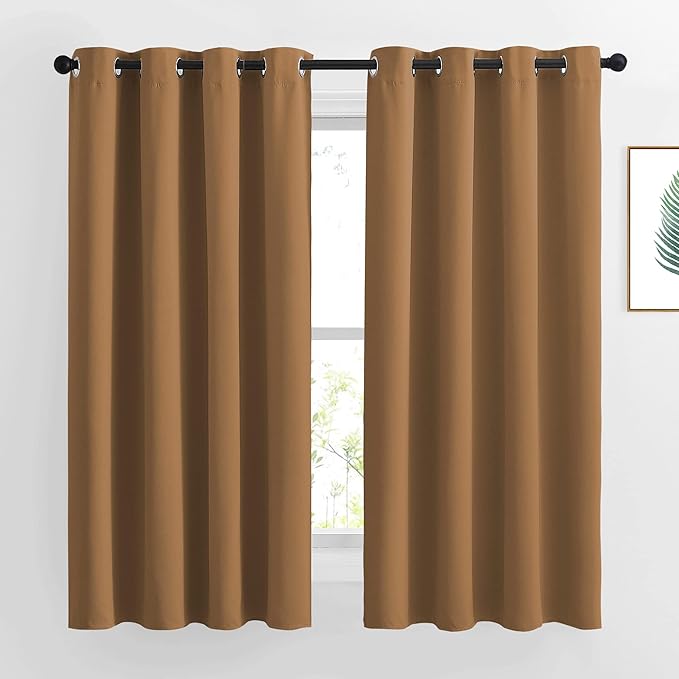 NICETOWN Bedroom Curtains 63 inch Length 2 Panels by NICETOWN