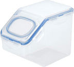 LocknLock Easy Essentials Food Storage Container and Scoop Set/Food Storage Bin Set, BPA-free/Dishwasher Safe, 4 Piece - Clear