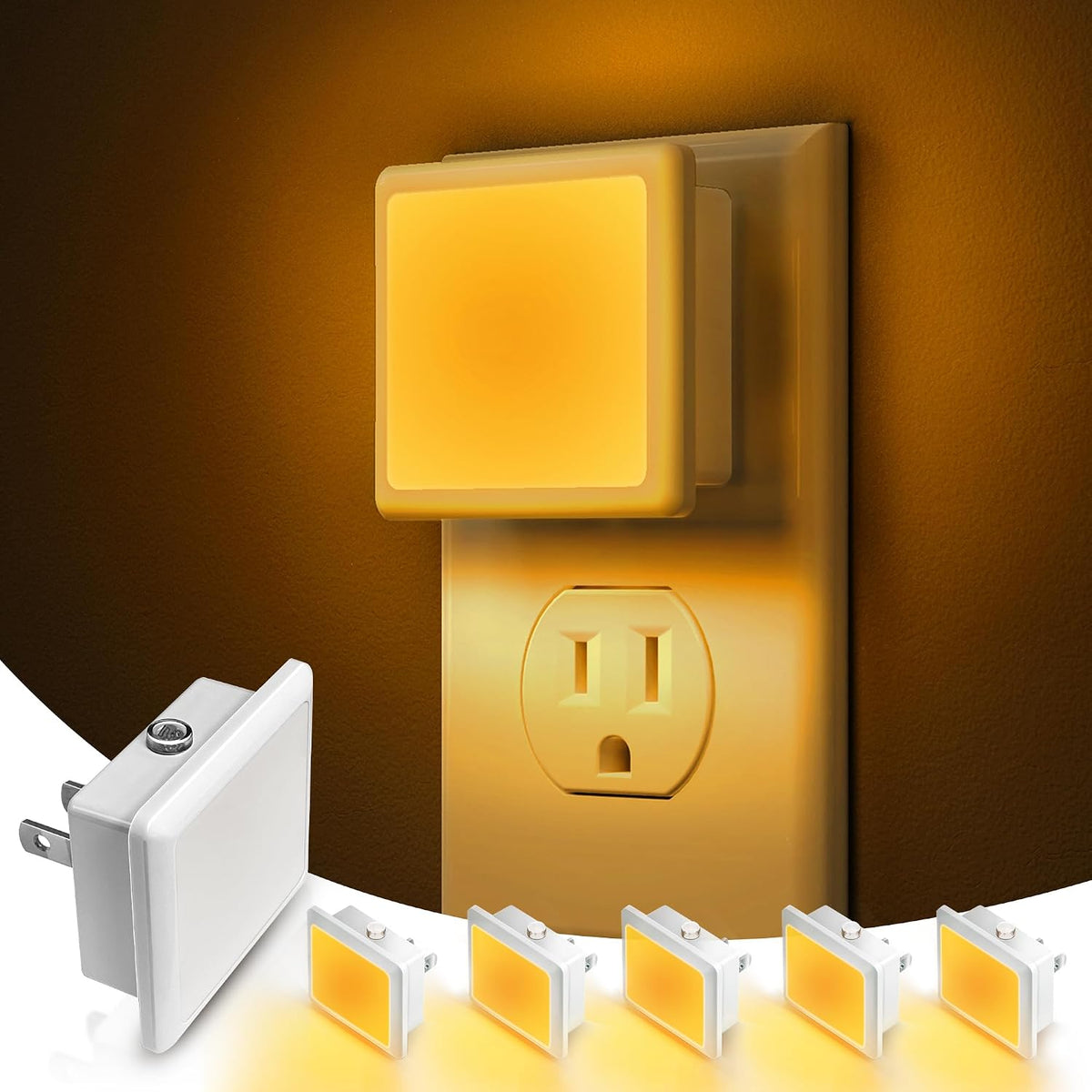 L LOHAS LED 3CCT Night Lights Plug into Wall 2-Pack, Plug in Night Light