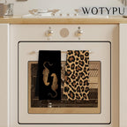 Trendy Leopard Print Kitchen Towels, Leopard Print Gifts for Women Dish Tea Towels, Maximalist Cheetah Decorative Hand Towel for Bathroom, 16x24 Inch Set of 2
