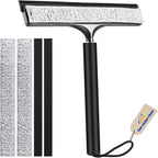 wlich Shower Squeegee with Long Handle, Telescoping Window and Floor Wiper