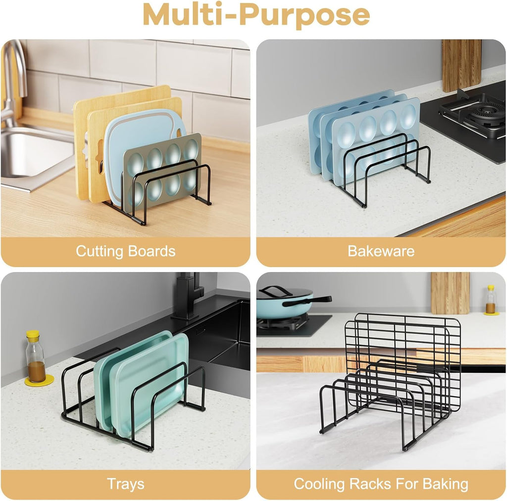 Fikoksol Cutting Board Organizer Storage, Baking Sheet Rack under Cabinet