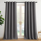 NICETOWN Blackout Curtains Grommet 2 Panels Grey Drapes 95Inches Long by NICETOWN