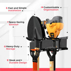 Garage Wall Organizer, Shovel Holder Wall Mount, 48" Double Hooks