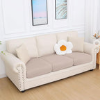 hyha Milk Silk Couch Cushion Covers, Soft Magic Sofa Covers Washable - Image 7