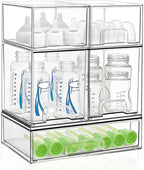 Bottle Storage Organizer Baby: Acrylic Stackable Storage Drawers