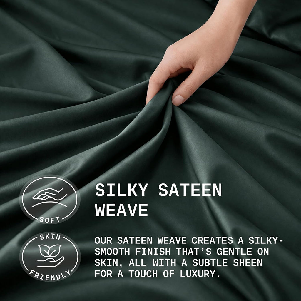 TRUE BAMBOO Sheets Set King Size - Silky Soft & Cooling - Dark Gray