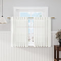 Ivory Kitchen Cafe Curtains 45 Inch Length 2 Panel Set Back Tab Rod Pocket Semi by Nanspring