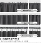 Deconovo Blackout Curtains, Thermal Insulated, W52 x L45 2 Panels, Back Tab - Image 4