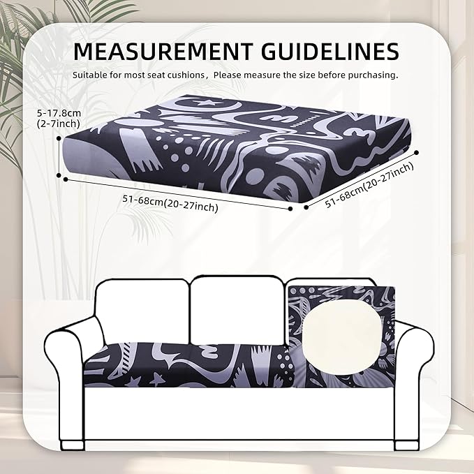 8Pcs Stretch Patio Cushion Covers, Outdoor Couch Covers Replacement, Outdoor - Image 2