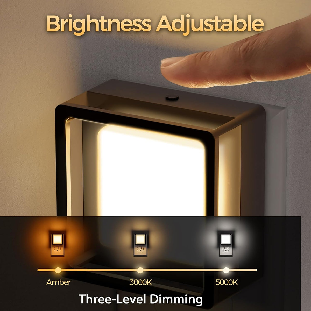 DORESshop LED Night Light,Night Lights Plug Into Wall [2 Pack],3CCT