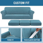 H.VERSAILTEX 4 Piece Stretch Sofa Covers - Image 4