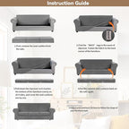 WEERRW 4 Pieces Velvet High Stretch Couch Covers - Image 5