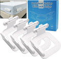 Bed Sheet Holders for Corners, 4 Pack Fitted Sheet Clips with Lock Buckle