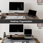 Fenge 42.5-Inch Monitor Stand Riser with Laptop, Phone & Headphone Holders