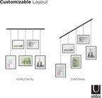 Umbra Exhibit Picture Frame Set, Adjustable Wall Mount, Set of 5, Black