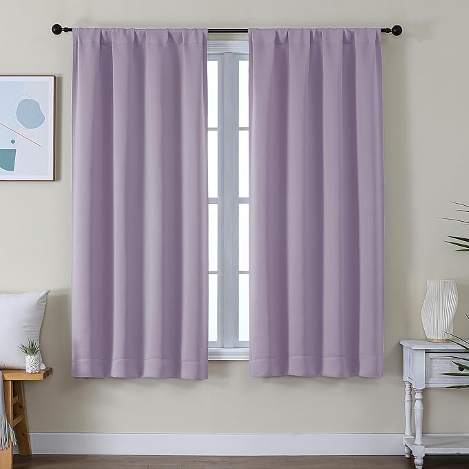 Simplebrand Ava Lilac Blackout Curtains by Simplebrand