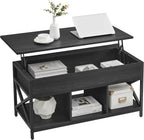 VASAGLE Lift Top Coffee Table, 3 in 1 Center Table with Storage, 2 Drawers