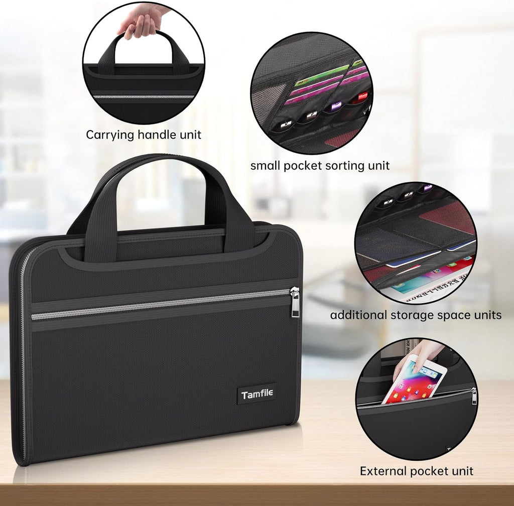 Tamfile Fireproof Accordion File Organizer, Expanding File Folder