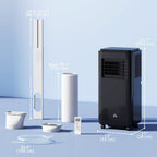 HOMCOM 8000 BTU Portable Air Conditioner 5-in-1 for Rooms 345 Sq. Ft. Black