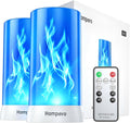 Hompavo 【Upgraded】 Flame Lights with Remote, Timer, 4-Mode Rechargeable