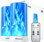 Hompavo 【Upgraded】 Flame Lights with Remote, Timer, 4-Mode Rechargeable