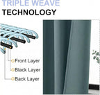 Simplebrand Ava Dark Green Blackout Curtains - Image 5