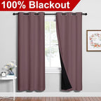 NICETOWN Full Shade Curtain Panels, Dry Rose, Pair of Thermal Insulated & - Image 2