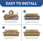 KEKUOU Stretch Loveseat Sofa Cover Slipcover, Couch Covers - Image 6