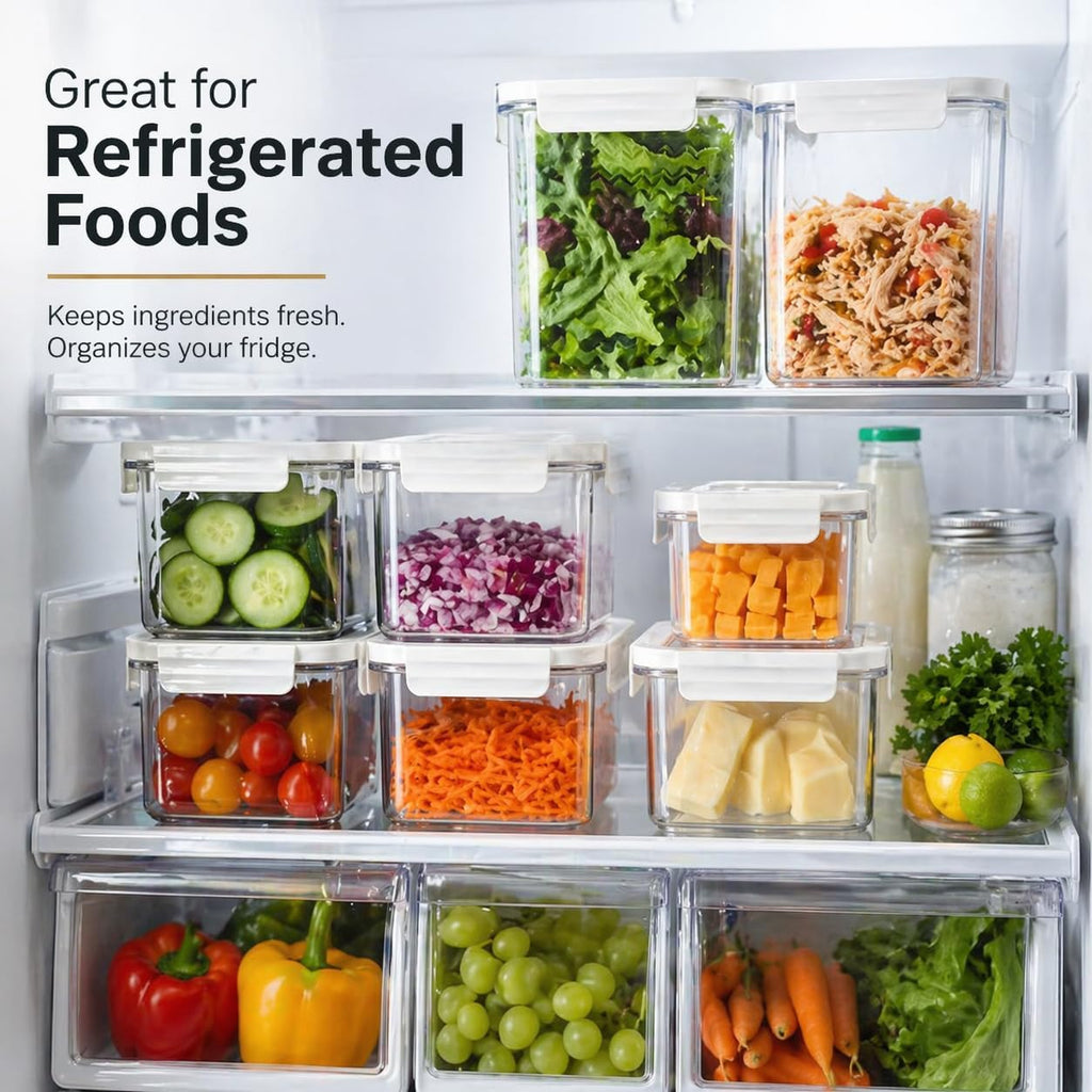 Kitchen Storage Containers, Set of 6, Food Organization and Storage Solution