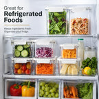 Kitchen Storage Containers, Set of 6, Food Organization and Storage Solution