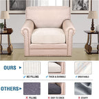 H.VERSAILTEX Stretch Couch Cushion Covers Individual Seat Sofa Chair Slipcovers - Image 2