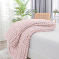Bigacogo Chunky Knit Throw Blanket by Bigacogo