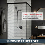 Aolemi Shower Faucet Set 8 Modes Head and Handle System Matte Black
