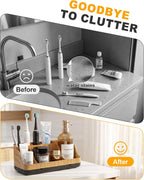 Bathroom Counter Organizer and Storage, Toothbrush Holder 7 Slots
