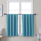 Simplebrand Ava Turquoise Short 36 Inches Blackout Curtain 2 Panels Set by Simplebrand