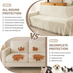 Couch Cover for Dogs, Boho Sofa Covers for 3 Cushion Couch, Chenille Sofa - Image 2