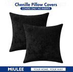 MIULEE Pack of 2 Couch Throw Pillow Covers 16x16 Inch Black Modern Boho Accent - Image 7