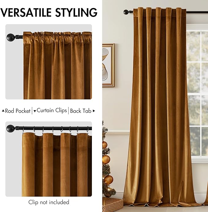 MIULEE Velvet Curtains 108 inches - Image 2